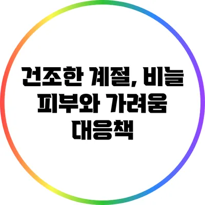 건조한 계절, 비늘 피부와 가려움 대응책
