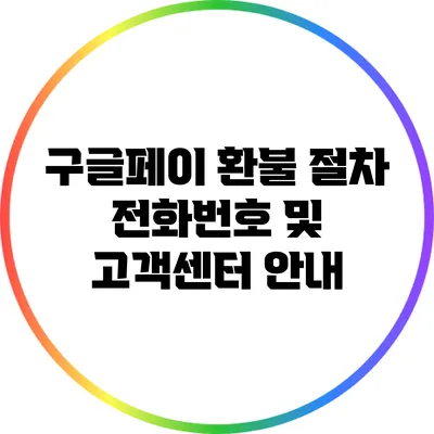 구글페이 환불 절차: 전화번호 및 고객센터 안내