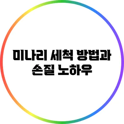 미나리 세척 방법과 손질 노하우