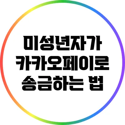 미성년자가 카카오페이로 송금하는 법