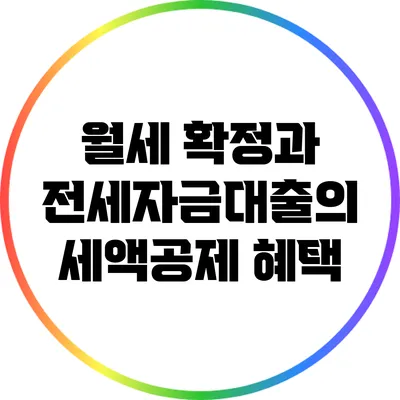 월세 확정과 전세자금대출의 세액공제 혜택