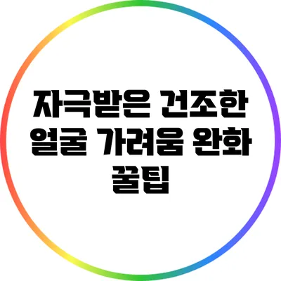 자극받은 건조한 얼굴 가려움 완화 꿀팁