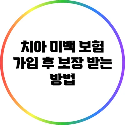 치아 미백 보험 가입 후 보장 받는 방법