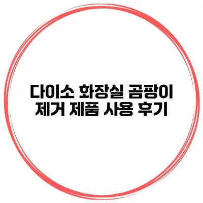 다이소 화장실 곰팡이 제거 제품 사용 후기