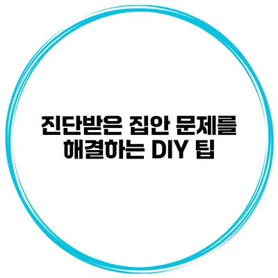 진단받은 집안 문제를 해결하는 DIY 팁